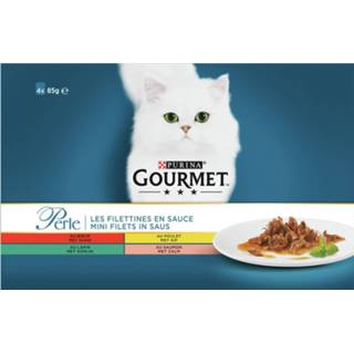 👉 Gourmet Perle Maaltijdzakjes Multipack - Kattenvoer - Vleesmix Vlees 4x85 g