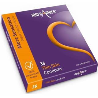 👉 Condoom latex transparant MoreAmore Thin Skin Condooms 36 stuks