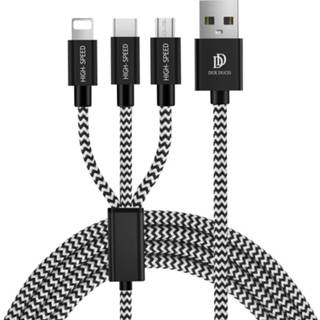 3-in-1 Kabel met Micro USB, Lightning en USB-C 6934913092859