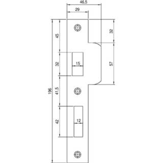 Nemef Sluitplaat RVS rond type VP 1279/17 Ls DIN rechts