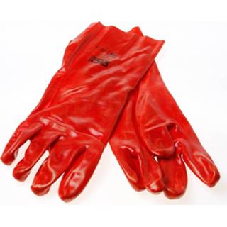 👉 Handschoen ocean PVC rood 35cm maat XL(10)