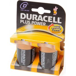 Batterij Duracell greece staaf 1.5v lr20 D blister van 2 batterijen