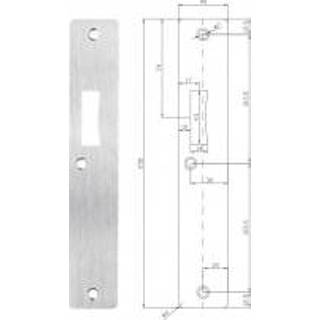 👉 Brondool Universele sluitplaat RVS tbv slot 610 en 4347 232mm x 40mm
