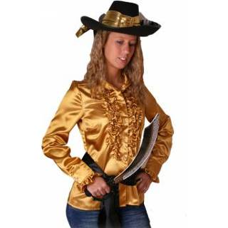 Overhemd gouden dame vrouwen dames piraten