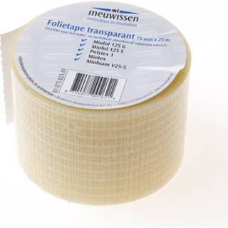 👉 Transparant Polytextape met wapeningsnet versterkt 75mm x 25 meter 8714672002621