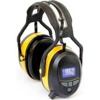 👉 Gehoor beschermer rood geel Gehoorbeschermer met digitale radio, Bluetooth en ingebouwde MP3. In de kleur geel.