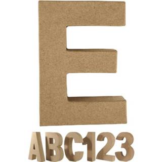 👉 Papier small active Beschilderbare letter E van mache