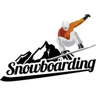 👉 Snowboard sticker snowboarder sprong