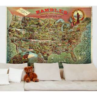 👉 Muursticker nederlands Kaart Midden-Amerika