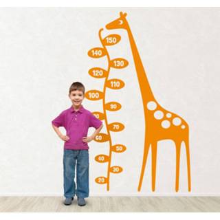 👉 Muursticker nederlands kinderen kind groeimeter giraf