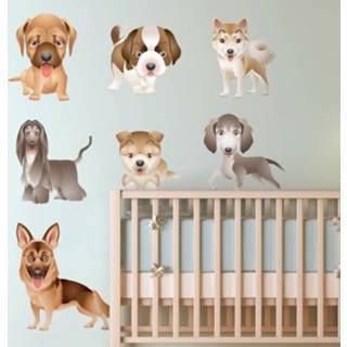 👉 Muursticker nederlands puppy´s honden