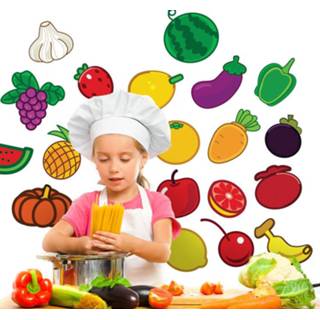 👉 Muursticker nederlands kinderen kind groenten en fruit