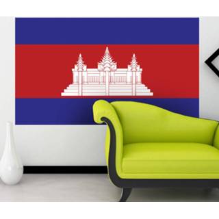 👉 Muursticker nederlands vlag Cambodja