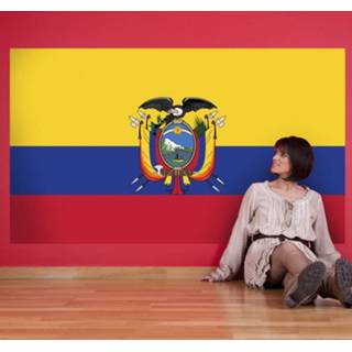 👉 Muursticker nederlands vlag Ecuador