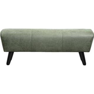 👉 Hocker Felix - donkergroen - leder Tennessee - 45x123x40 cm - Leen Bakker