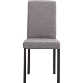 Eetkamer stoel klassiek grijs stof hout Eetkamerstoel Chaplin - Leen Bakker 8714901292885