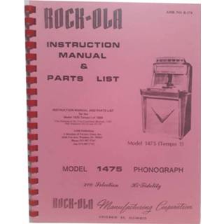 👉 Mannen Rock-Ola Model 1475 Tempo I Instructie Manual En Onderdelen Lijst