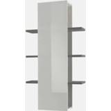 👉 Boekenkast Mestre - klein - hoogglans wit/grijs - 128x64x36 cm - Leen Bakker