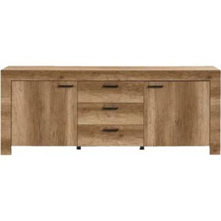 👉 Dressoir bruin Lidia - eikenkleur 83x210x42 Leen Bakker 8024963391588