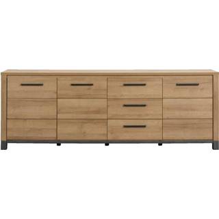 👉 Dressoir Bruin#Grijs bruin Finn - licht eikenkleur 40x231x84 cm Leen Bakker 4260390317966