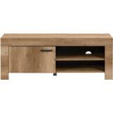 👉 Bruin TV-meubel Lidia - eikenkleur 53x140x42 Leen Bakker 8024963391441