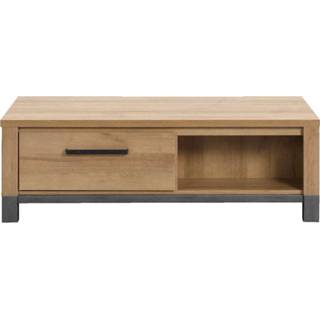 👉 Salontafel Bruin#Grijs bruin Finn - licht eikenkleur 39x118x67 cm Leen Bakker 4260390314705