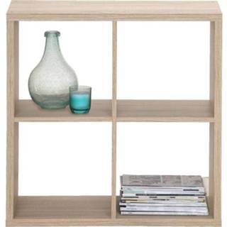 👉 Boekenkast bruin hout Parijs 2 - eikenkleur 73x73x33 cm Leen Bakker 4260281755624