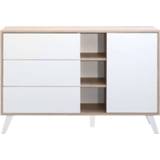 👉 Dressoir bruin wit melamine MDF#Spaanplaat Symbiosis Heidal - eikenkleur/wit 79 Leen Bakker 3760037849085