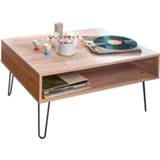 👉 Salontafel bruin MDF#Spaanplaat melamine Spaanplaat#MDF Symbiosis Lardal - eikenkleur 42 Leen Bakker 3760037845568
