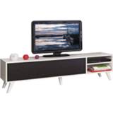 👉 Zwart wit Spaanplaat#MDF MDF#Spaanplaat melamine Symbiosis TV-meubel Heidal - wit/zwart 43 Leen Bakker 3760037859237