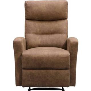 👉 Relax fauteuil stof bruin scandinavisch Relaxfauteuil Jackson - licht Leen Bakker 5705994998573