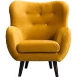 👉 Fauteuil stof modern geel Viborg - Leen Bakker 8714901634463