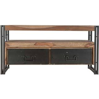 👉 Bruin Hout#Metaal TV-meubel Quin - 55x112x40 cm Leen Bakker 4055195921506