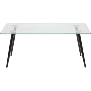 👉 Eettafel transparant zwart glas Eetkamertafel Viksmom - 75x140x80 cm Leen Bakker 5705994852981
