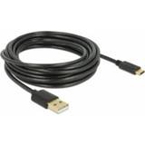 👉 Zwart mannen DeLOCK 83669 4m USB A C Mannelijk USB-kabel 4043619836697