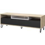 👉 Bruin MDF#Spaanplaat MDF TV-meubel Uldum - eikenkleur 139x40x46 cm Leen Bakker 5713035013031