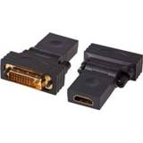 👉 Zwart EFB Elektronik EB487 DVI-D 24+1 HDMI-A kabeladapter/verloopstukje 4049759140540