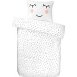 👉 Dekbedovertrek wit Wit#Zilverkleurig zwart katoen Annika - zwart/wit 140x200 cm Leen Bakker 8714901630953