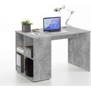 👉 Bureau Gent - beton - 117x75x73 cm - Leen Bakker