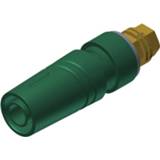 👉 Stift groen Veiligheids-labconnector, female Bus, inbouw verticaal SKS Hirschmann SAB 2600 G M4 Au Stift-�: 4 mm 4250260221639