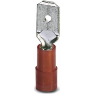 👉 Rood Phoenix Contact 3240058 Vlakstekker (plat) Insteekbreedte: 6.3 mm Insteekdikte: 0.8 180 ° Deels geïsoleerd 100 stuks 4046356452762