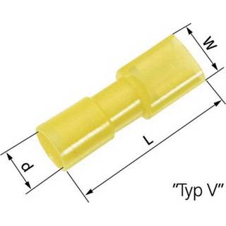 👉 LappKabel L-RC 63 V Vlakstekker Insteekbreedte: 6.3 mm Insteekdikte: 0.8 mm 180 ° Volledig geïsoleerd Geel 50 stuks