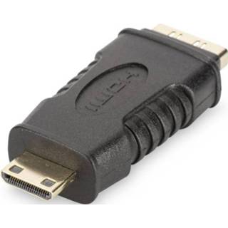 Zwart Adapter HDMI [1x HDMI-stekker C mini - 1x HDMI-bus] Digitus 4016032291169