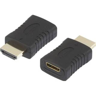 👉 HDMI Adapter [1x HDMI-stekker - 1x HDMI-bus, mini] Vergulde steekcontacten Zwart SpeaKa Professional