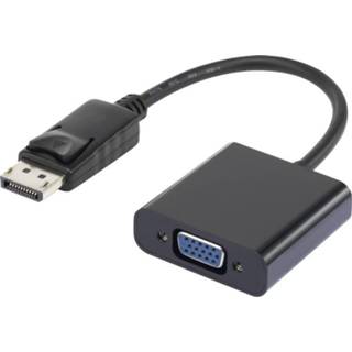 👉 DisplayPort zwart Adapter / VGA [1x stekker - 1x VGA-bus] Vergulde steekcontacten Renkforce 4016139049441