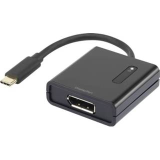 👉 DisplayPort zwart Adapter USB / [1x USB-C stekker - 1x bus] Vergulde steekcontacten Renkforce 4016139096315