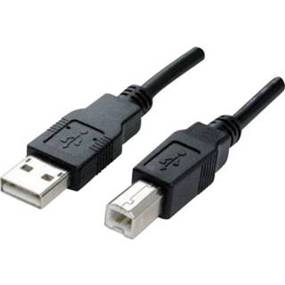👉 USB 2.0 Kabel Manhattan [1x USB-A 2.0 stekker - 1x USB-B 2.0 stekker] 3 m Zwart