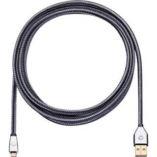 👉 Grijs USB 2.0 Kabel Oehlbach [1x USB-A stekker - 1x Micro-USB B] 1 m 4003635600443
