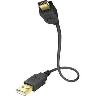 👉 USB 2.0 Kabel Inakustik [1x USB-A 2.0 stekker - 1x Mini-USB 2.0 stekker B] 5 m Zwart