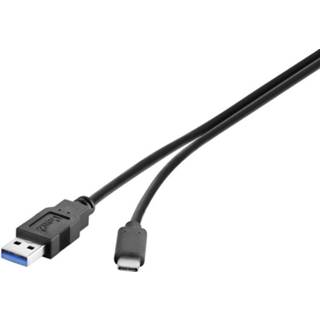 👉 USB 2.0 Kabel Renkforce [1x USB 3.1 stekker Aâ - 1x USB-C stekker] 0.3 m Zwart